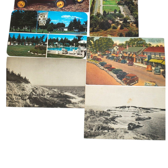 6 Maine Postcards Lot Vintage Variety Ephemera - Picture 3 of 5